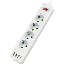 фільтр AURA Energy 4+3 USB-A + USB-C (PD) 2 м White (AUEMFP43PD2MW)