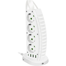 Фільтр мережі AURA Energy 8+3 USB-A + USB-C (PD) 2 м White (AUEMFP83PD2MW)