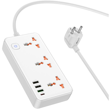 Сетевой фильтр HOCO AC8A Storm 3-position socket (6942007600101)