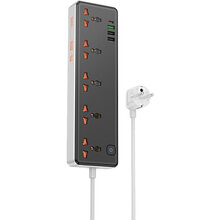 Удлинитель HOCO AC14A Rico 1.5м 10А Black (PD30W/1C3A)