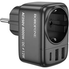 Перехідник BOROFONE BAC14 Wide 3xUSB 1 Black (6941991118890)