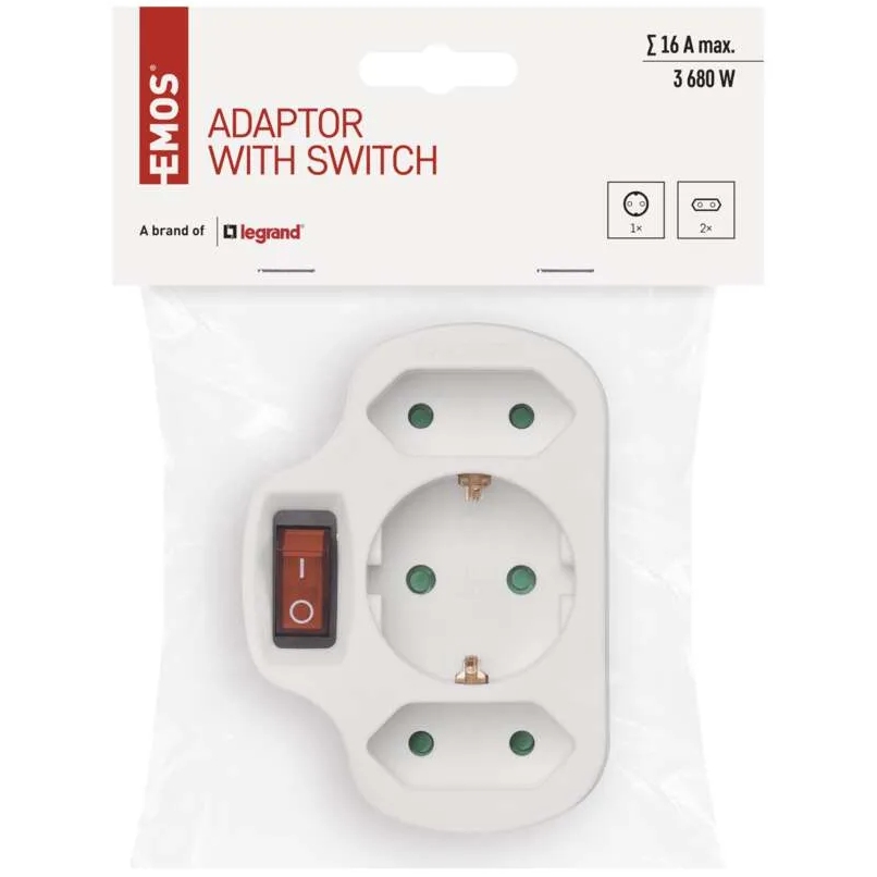 Внешний вид Разветвитель EMOS SCHUKO (P00282)