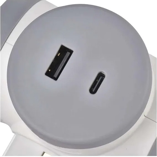 Внешний вид Разветвитель EMOS P0077PD 2 розетки 1xUSB-A 1xUSB-C White