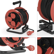 Подовжувач EMOS P082251 4 розетки 25 м Red