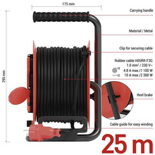 Подовжувач EMOS P082251 4 розетки 25 м Red