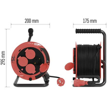 Подовжувач EMOS P082251 4 розетки 25 м Red