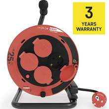 Подовжувач EMOS P082251 4 розетки 25 м Red