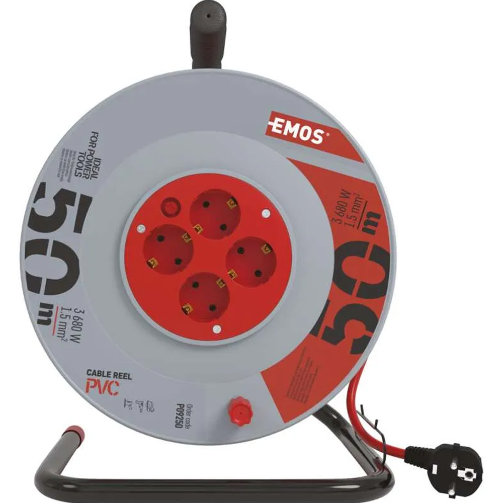 Заказать Удлинитель EMOS P09250, 4 розетки 50 м Grey