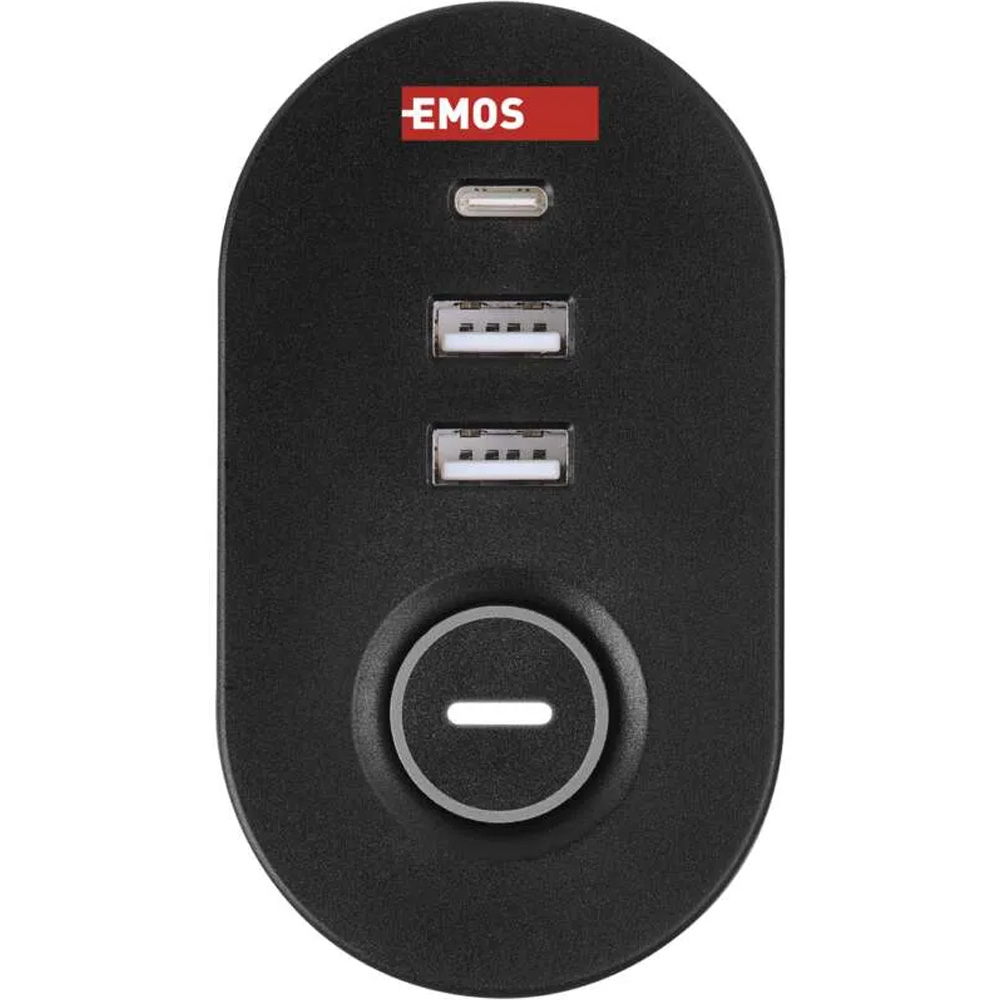 В интернет магазине Сетевой фильтр EMOS P1321PD 3 розетки 1.5 м 2xUSB-A + 1xUSB-C Black