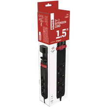 Сетевой фильтр EMOS P1321PD 3 розетки 1.5 м 2xUSB-A + 1xUSB-C Black