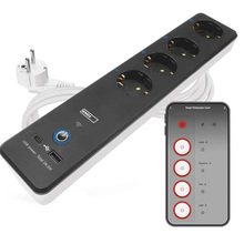 Мережевий фільтр EMOS P1422SM 4 розетки USB-A, USB-C, Wi-Fi 2 м Black