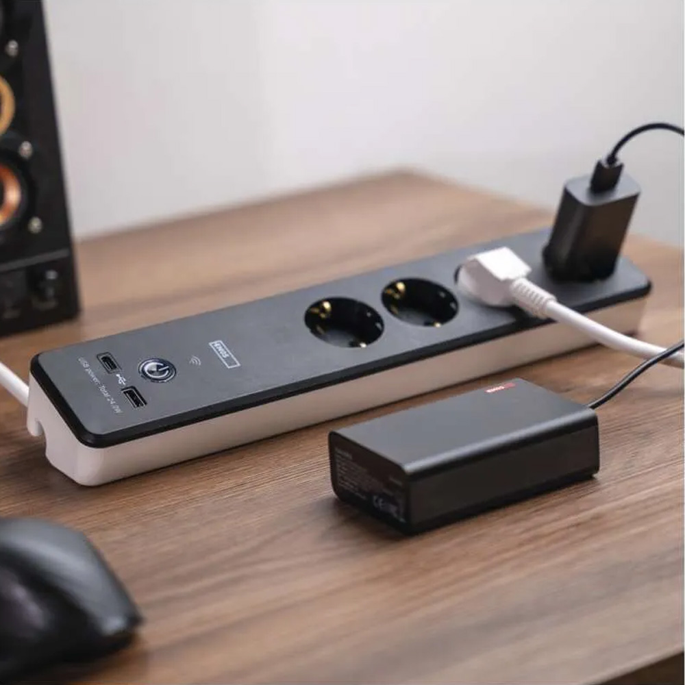 Мережевий фільтр EMOS P1422SM 4 розетки USB-A, USB-C, Wi-Fi 2 м Black Тип мережевий фільтр