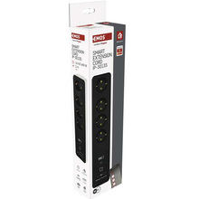 Мережевий фільтр EMOS P1422SM 4 розетки USB-A, USB-C, Wi-Fi 2 м Black