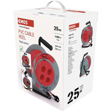 Подовжувач EMOS P19427 4 розетки 25 м Gray-red