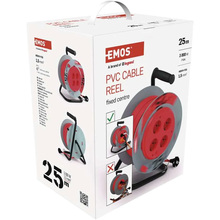 Подовжувач EMOS P19427 4 розетки 25 м Gray-red