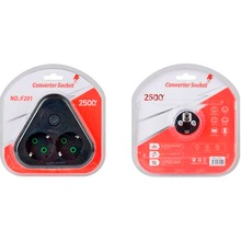 Розгалужувач VOLTRONIC F201 2 розетки 10A Black (F201-Black)