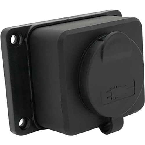 Колодка для удлинителя PIPO 1 розетка 16А Black (PP/SP-1/44/16B) Тип розеток евророзетка с заземлением (Тип F)