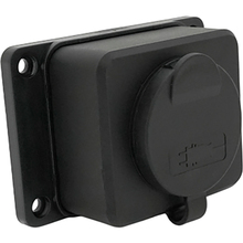 Колодка для удлинителя PIPO 1 розетка 16А Black (PP/SP-1/44/16B)