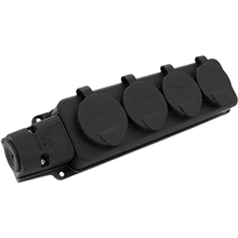 Колодка для подовжувача PIPO 4 розетки 16А Black (PP/SP-4/44/16B)