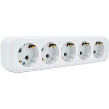 Колодка для удлинител VOLTRONIC 5 розеток 16A White (FM-KFU/5)