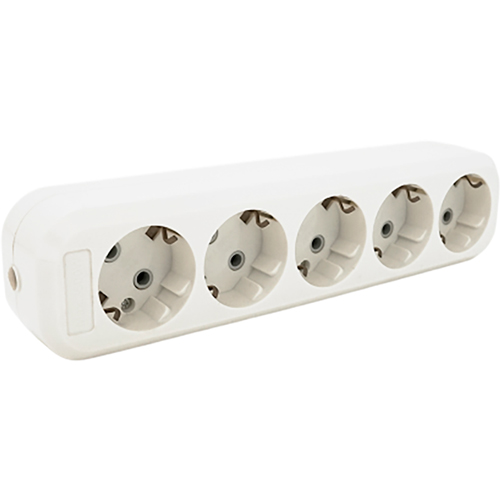 Колодка для удлинител VOLTRONIC 5 розеток 16A White (FM-KFU/5) Тип розеток евророзетка с заземлением (Тип F)