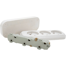 Колодка для удлинителя VOLTRONIC TMBR-3W 3 розетки 10А White (TM-KUBZ/3)