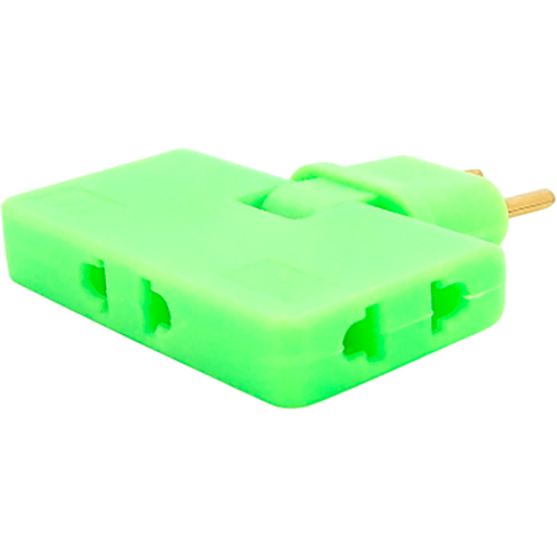 Розгалужувач VOLTRONIC 3 розетки 10А Green (HK338G) Тип вилки євровилка без заземлення (Тип C)