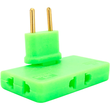 Розгалужувач VOLTRONIC 3 розетки 10А Green (HK338G)