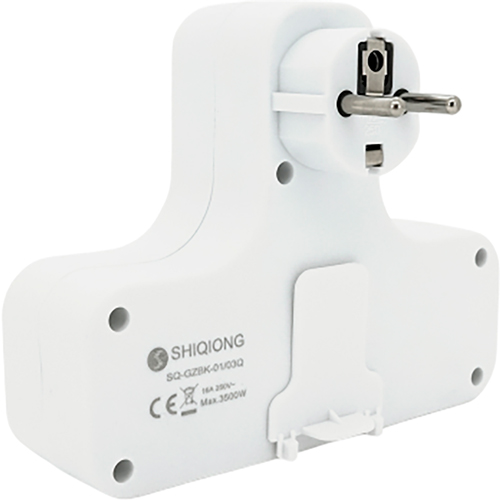 Розгалужувач VOLTRONIC SQ-GZBK-01/03Q 3 розетки 16A White Тип розгалужувач