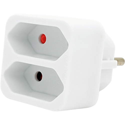 Розгалужувач VOLTRONIC SQ-ZDB01/2 2 розетки 10A White Тип розеток роз'єм 2P