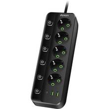 Сетевой фильтр DYXON PRO-1098 5 розеток 5м 2USB-A/1USB-C (PD) Black (DXN-1098-5M-5-B)