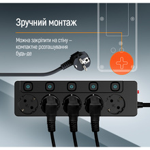 Сетевой фильтр COLORWAY CW-PSEA55SBK Black