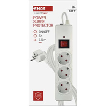 Мережевий фільтр EMOS P54213 3 розетки 1.5м 10А 3x1.5мм2 White