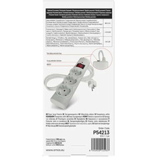 Мережевий фільтр EMOS P54213 3 розетки 1.5м 10А 3x1.5мм2 White