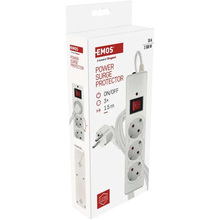 Мережевий фільтр EMOS P54213 3 розетки 1.5м 10А 3x1.5мм2 White