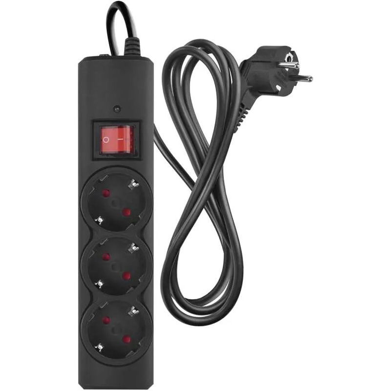 Мережевий фільтр EMOS P54214 3 розетки 1.5м 10А 3x1.5мм2 Black