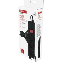 Мережевий фільтр EMOS P54214 3 розетки 1.5м 10А 3x1.5мм2 Black
