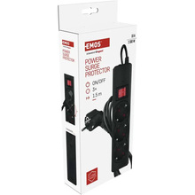 Мережевий фільтр EMOS P54214 3 розетки 1.5м 10А 3x1.5мм2 Black