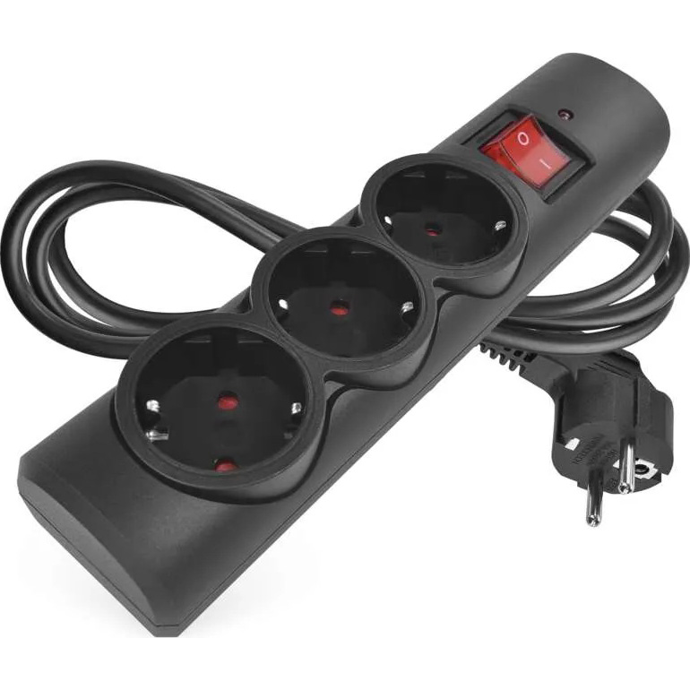 Мережевий фільтр EMOS P54214 3 розетки 1.5м 10А 3x1.5мм2 Black Тип мережевий фільтр