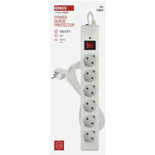 Сетевой фильтр EMOS P54217 6 розеток 5м 10А 3x1.5мм2 White