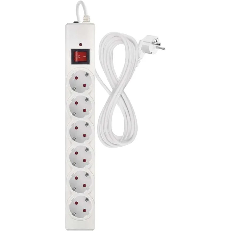 Сетевой фильтр EMOS P54217 6 розеток 5м 10А 3x1.5мм2 White