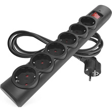 Сетевой фильтр EMOS P54218 6 розеток 1.5м 10А 3x1.5мм2 Black