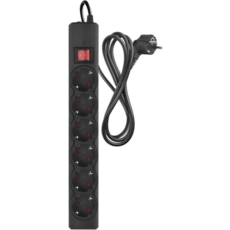 Сетевой фильтр EMOS P54218 6 розеток 1.5м 10А 3x1.5мм2 Black