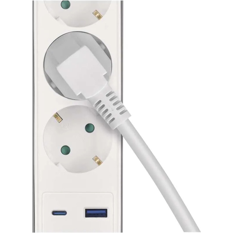 Сетевой фильтр EMOS P1523FC 5 розеток 3 м 16А 3x1.5мм2 White/Grey (P1523FC) Максимальная сила тока 16