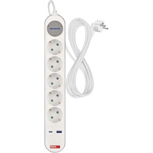 Мережевий фільтр EMOS P1523FC 5 розеток 3 м 16А 3x1.5мм2 White/Grey (P1523FC)