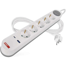 Сетевой фильтр EMOS P1523FC 5 розеток 3 м 16А 3x1.5мм2 White/Grey (P1523FC)