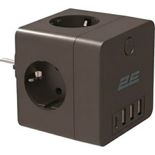 Разветвитель 2E 3 розетки 16A Black (2E-AD431BK)