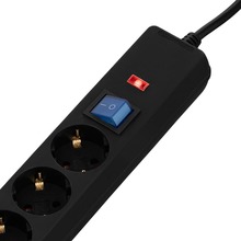 Удлинитель 2E 3 розетки 3м 10А 1мм Black (2E-U03C14M1BK)