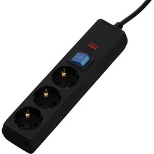 Удлинитель 2E 3 розетки 3м 10А 1мм Black (2E-U03C14M1BK)