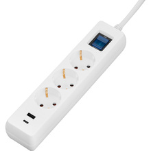 Мережевий фільтр 2E 2 розетки 3м 16А 3x1.5мм2 White (2E-SP315M3USBWH)